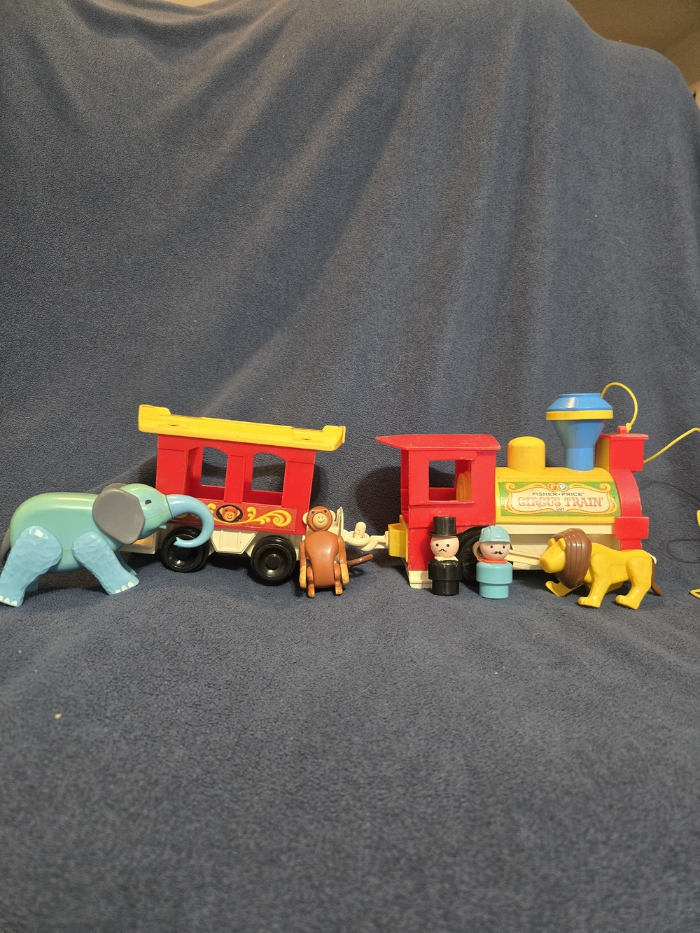 Vintage Fisher Price Circus Train Pull Toy